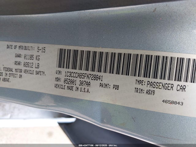 Chrysler 2015 2015 1C3CCCAB5FN728841 Image 9