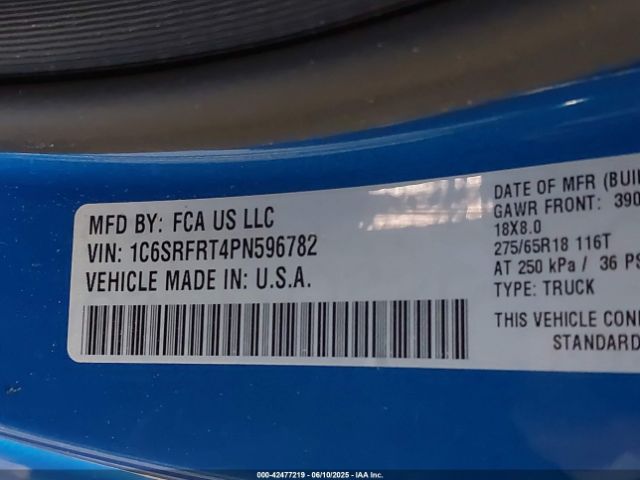 1C6SRFRT4PN596782 RAM 1500