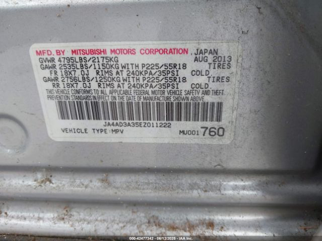JA4AD3A35EZ011222 Mitsubishi Outlander Se