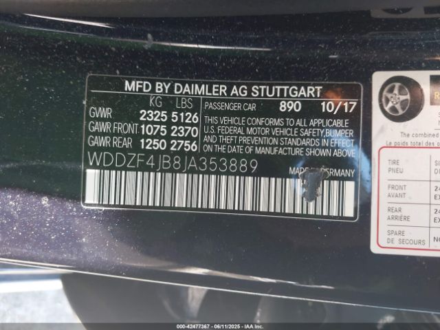 2018 MERCEDES-BENZ E 300 WDDZF4JB8JA353889 Photo 8