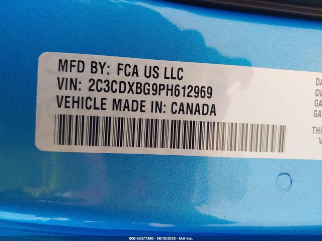 Dodge Charger 2023 2C3CDXBG9PH612969 Image 9