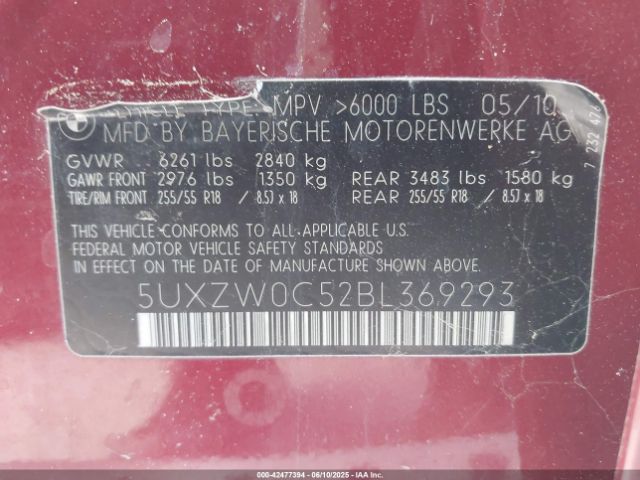 2011 BMW X5 5UXZW0C52BL369293 Photo 8