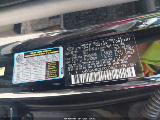2020 HYUNDAI PALISADE KM8R54HE2LU060953 Photo 8