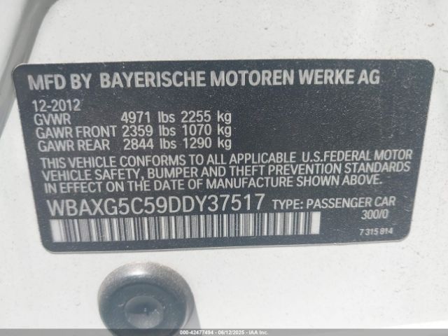 2013 BMW 528I WBAXG5C59DDY37517 Photo 8