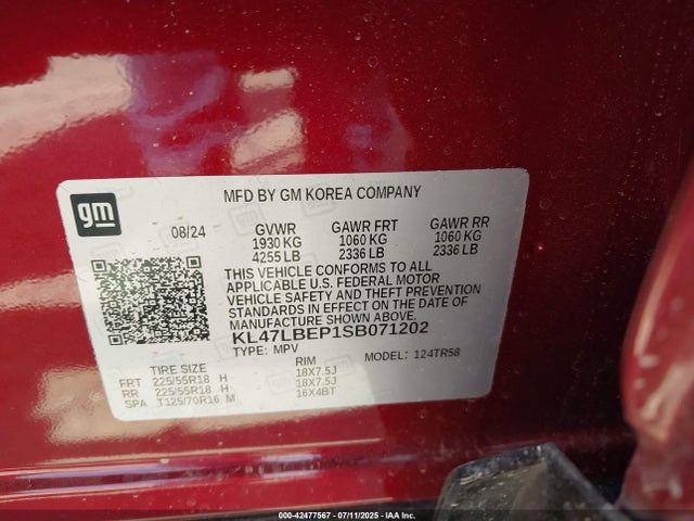 Buick lbp 2025 KL47LBEP1SB071202 Image 9