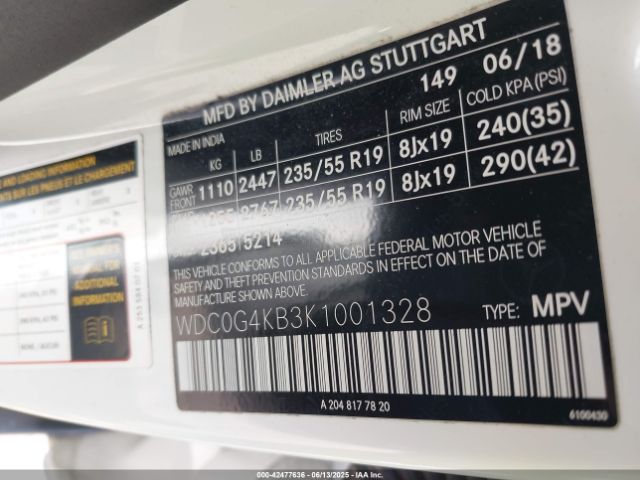 2019 MERCEDES-BENZ GLC 300 WDC0G4KB3K1001328 Photo 8
