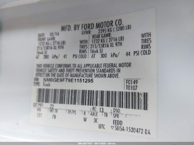2014 FORD TRANSIT CONNECT NM0GE9F79E1151295 Photo 8