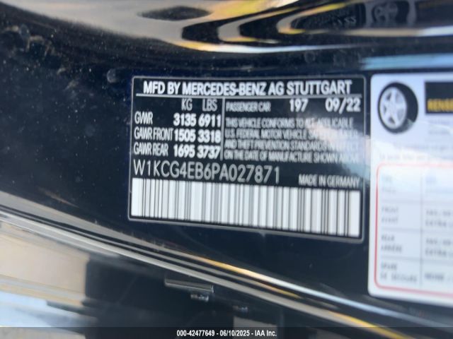 W1KCG4EB6PA027871 Mercedes-Benz Eqs 580 4matic