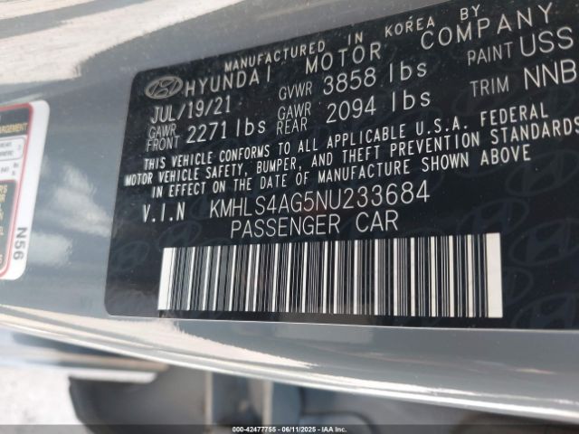 2022 HYUNDAI ELANTRA KMHLS4AG5NU233684 Photo 8