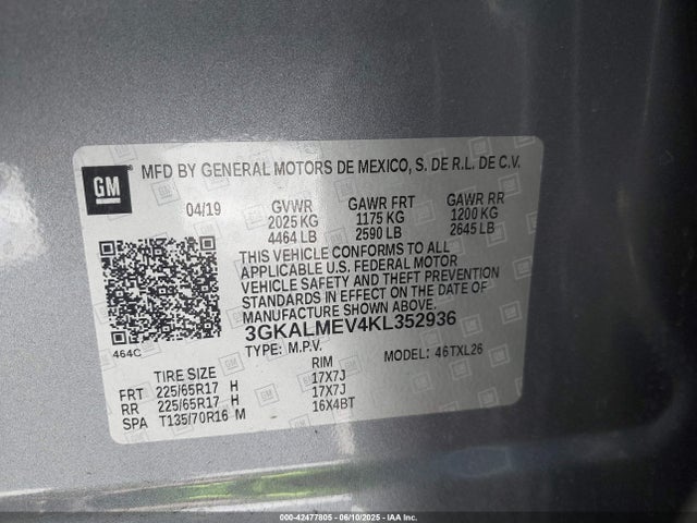 3GKALMEV4KL352936 GMC lyx - direct injection, vvt, fgt, turbo, alum, gen 1