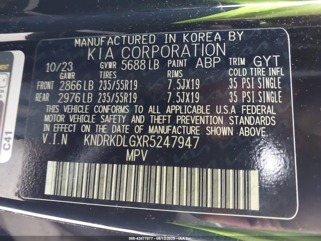 KNDRKDLGXR5247947 KIA t-gdi gamma-ii
