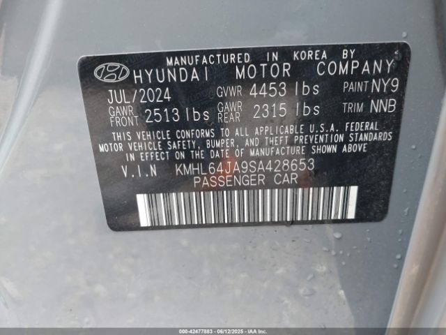 KMHL64JA9SA428653 Hyundai SONATA SEL