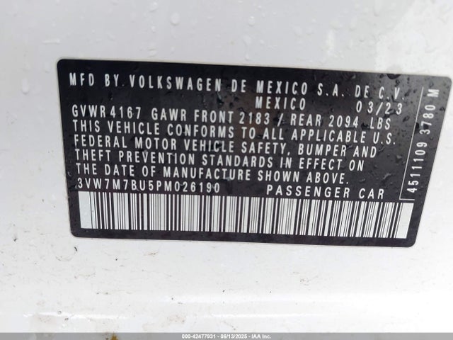 Volkswagen tsi 2023 3VW7M7BU5PM026190 Image 9