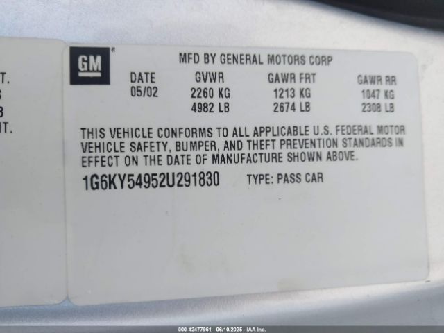 2002 CADILLAC SEVILLE 1G6KY54952U291830 Photo 8