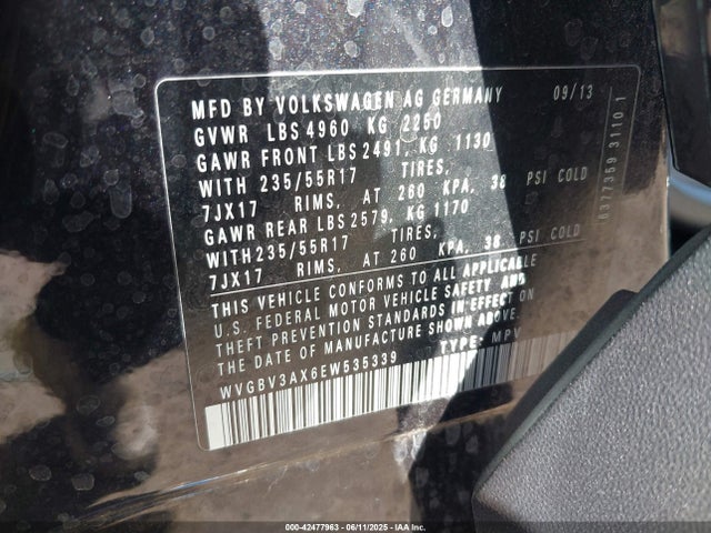 WVGBV3AX6EW535339 Volkswagen 2014