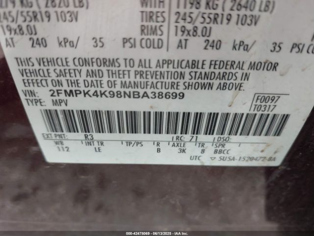 2022 FORD EDGE 2FMPK4K98NBA38699 Photo 8