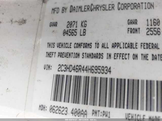 2004 CHRYSLER CONCORDE 2C3HD46R44H695934 Photo 8