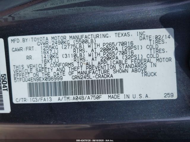 5TFUU4EN9EX096999 Toyota Tacoma Base V6