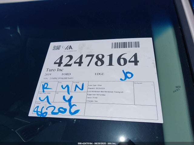 2FMPK3J9XKBB76493 Ford 2.0l gtdi w/premium fuel