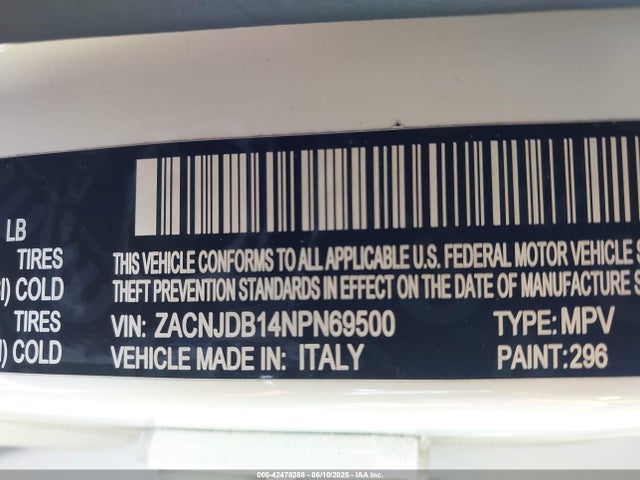 ZACNJDB14NPN69500 Jeep 2022