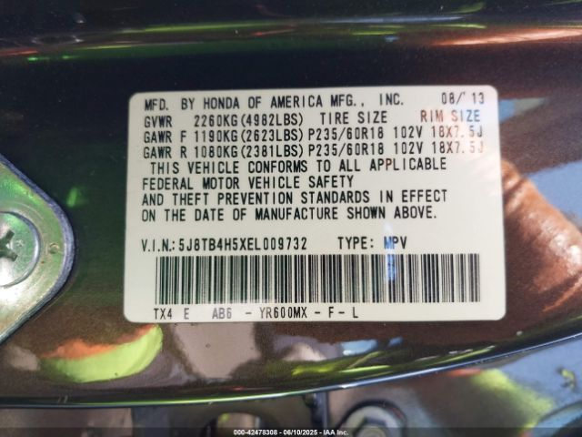 5J8TB4H5XEL009732 Acura j35z2