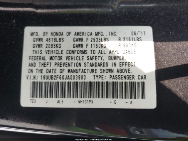 2018 ACURA TLX 19UUB2F60JA003903 Photo 8