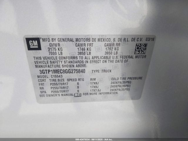 3GTP1MEC8GG275840 GMC l83 - sidi, vvt, afm, e85 max, aluminum