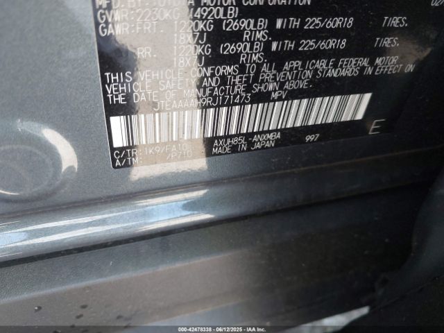 2024 TOYOTA VENZA JTEAAAAH9RJ171473 Photo 8