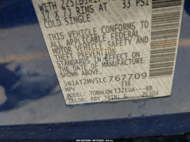 2020 NISSAN ROGUE 5N1AT2MV5LC767709 Photo 8