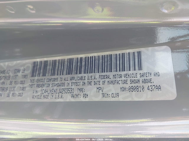 1C4HJXEN1JW263531 Jeep 2018