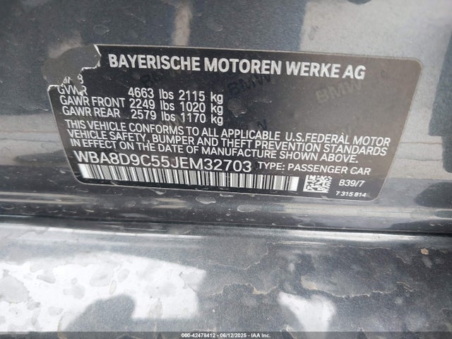 WBA8D9C55JEM32703 BMW 2018