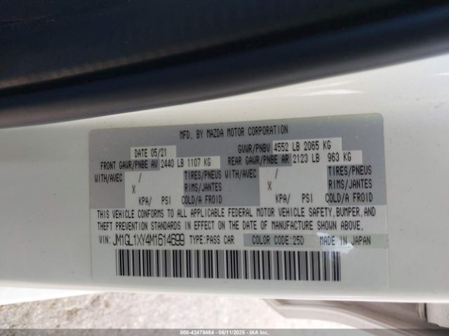 2021 MAZDA MAZDA6 JM1GL1XY4M1614699 Photo 8