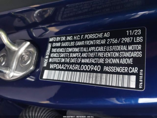 2024 PORSCHE PANAMERA WP0AA2YA5RL000940 Photo 8