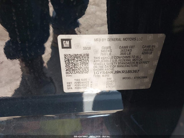 2019 CADILLAC ESCALADE ESV 1GYS4HKJ9KR185367 Photo 8