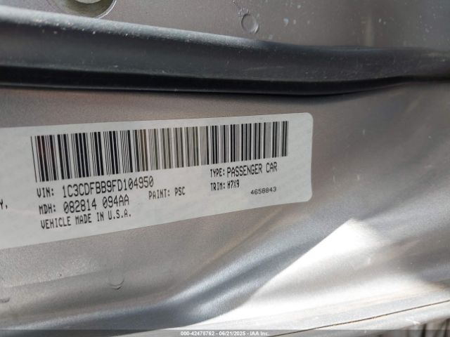 1C3CDFBB9FD104950 Dodge Dart