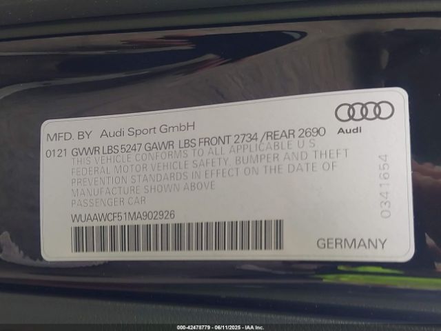WUAAWCF51MA902926 Audi 2021