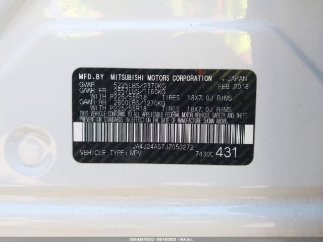 2018 MITSUBISHI OUTLANDER PHEV JA4J24A57JZ050272 Photo 8