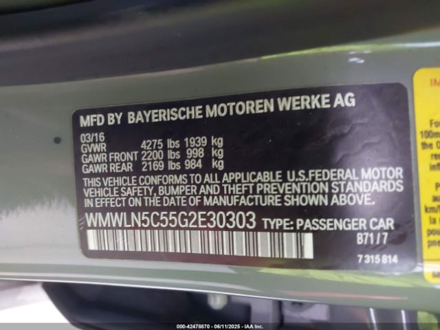 2016 MINI CLUBMAN WMWLN5C55G2E30303 Photo 8