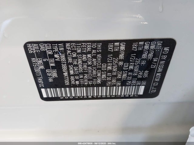 JN8BT3BB6PW477009 Nissan 2023