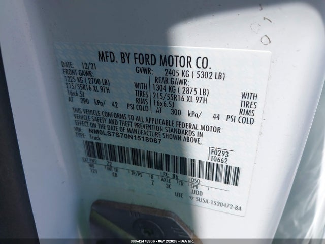 Ford pfi 2022 NM0LS7S70N1518067 Image 9