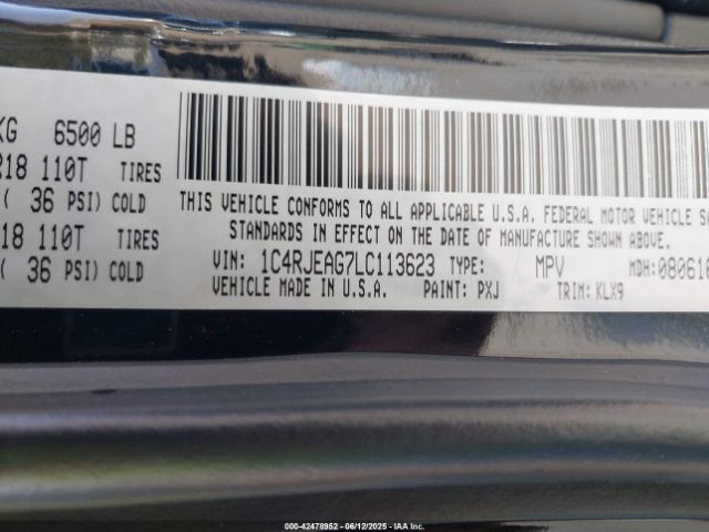 2020 JEEP GRAND CHEROKEE 1C4RJEAG7LC113623 Photo 8