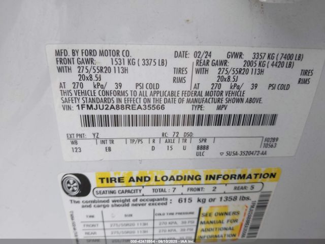 1FMJU2A88REA35566 Ford Expedition Limited
