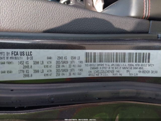 2018 DODGE DURANGO 1C4RDJDG9JC497428 Photo 8