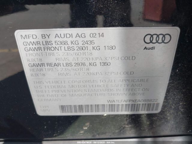 2014 AUDI Q5 WA1LFAFPXEA089822 Photo 8