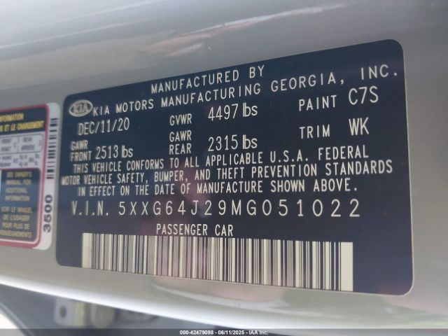 2021 KIA K5 5XXG64J29MG051022 Photo 8