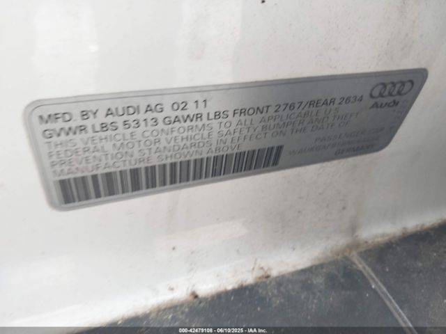 2011 AUDI A6 WAUKGAFB5BN064654 Photo 8