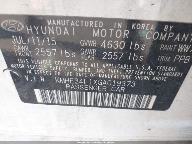 KMHE34L1XGA019373 Hyundai dohc gdi nu