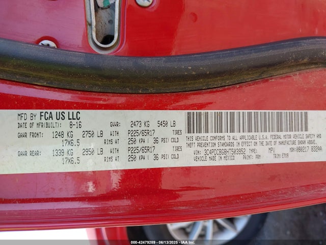 Dodge 2017 2017 3C4PDCBG8HT503952 Image 9