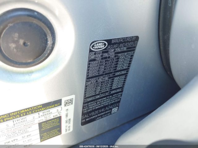 2020 LAND ROVER RANGE ROVER VELAR SALYB2EX4LA242330 Photo 8
