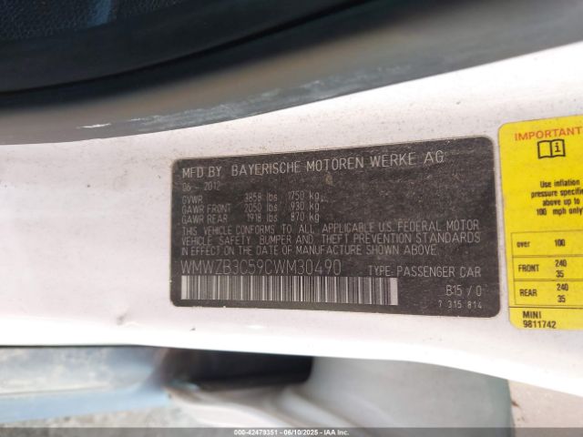 2012 MINI COOPER COUNTRYMAN WMWZB3C59CWM30490 Photo 8